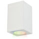 Cube Arch White Flush Ceiling Light in Flood, 90, Color Changing