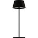 Pleat 14.75 inch 2 watt Black Rechargeable Table Lamp Portable Light