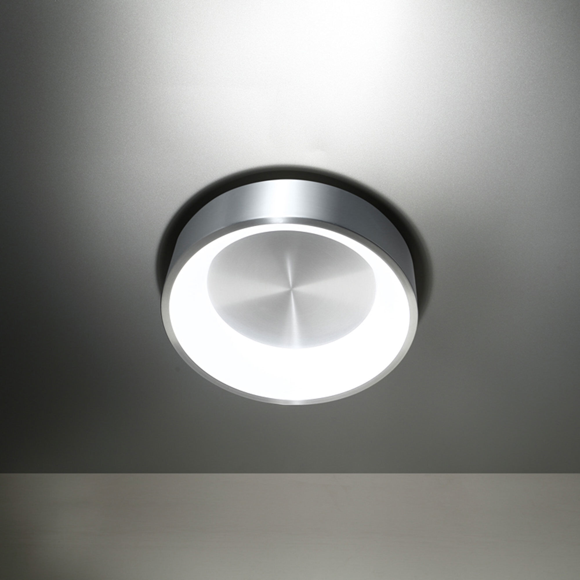 Corso LED 18 inch Brushed Aluminum Flush Mount Ceiling Light, dweLED