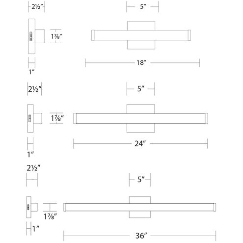 Slim Indoor Wall Lighting in Brushed Nickel