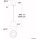 Chandra 1 Light 7.5 inch Brushed Nickel Mini Pendant Ceiling Light, dweLED