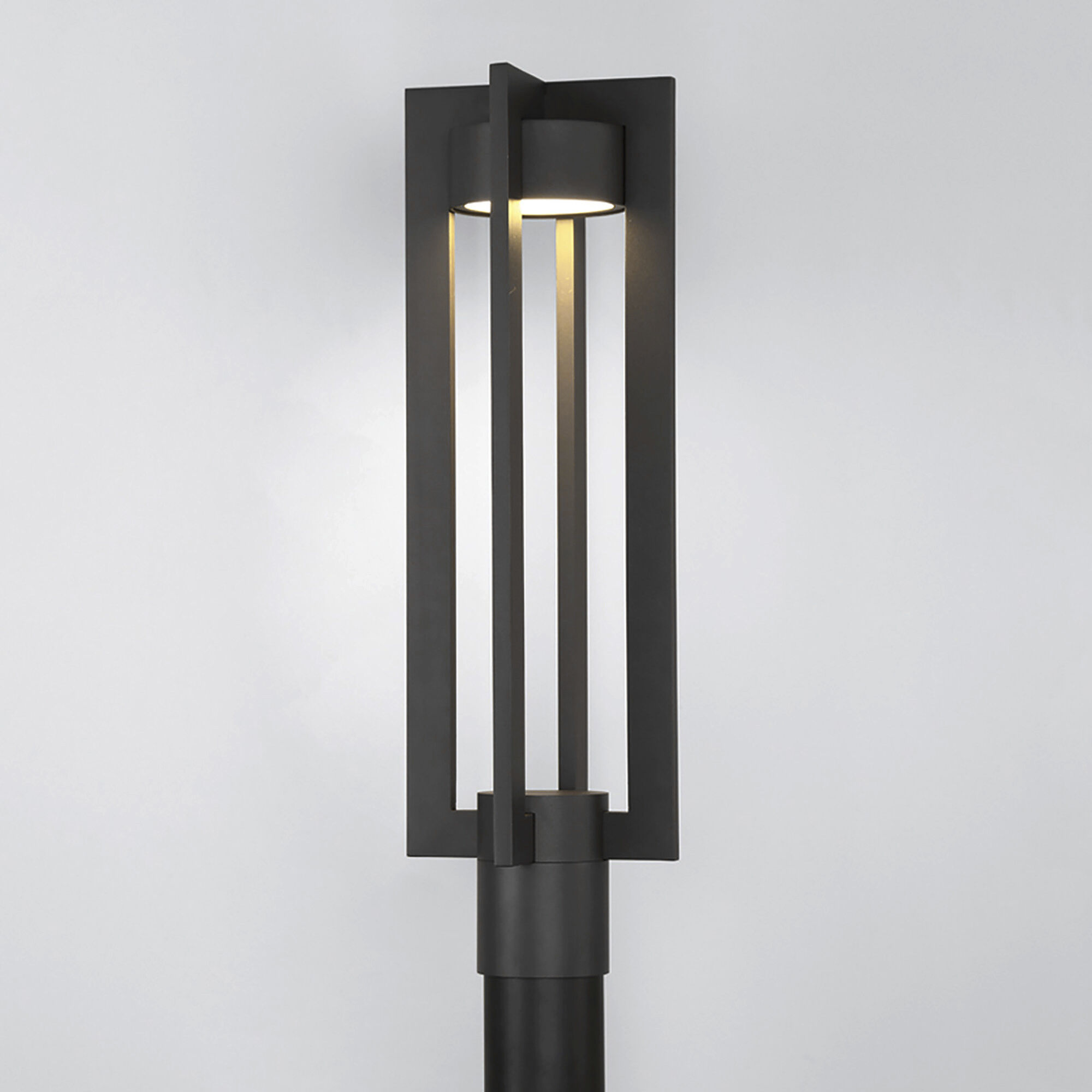 Chamber LED 20.31 inch Black Outdoor Post Light, dweLED