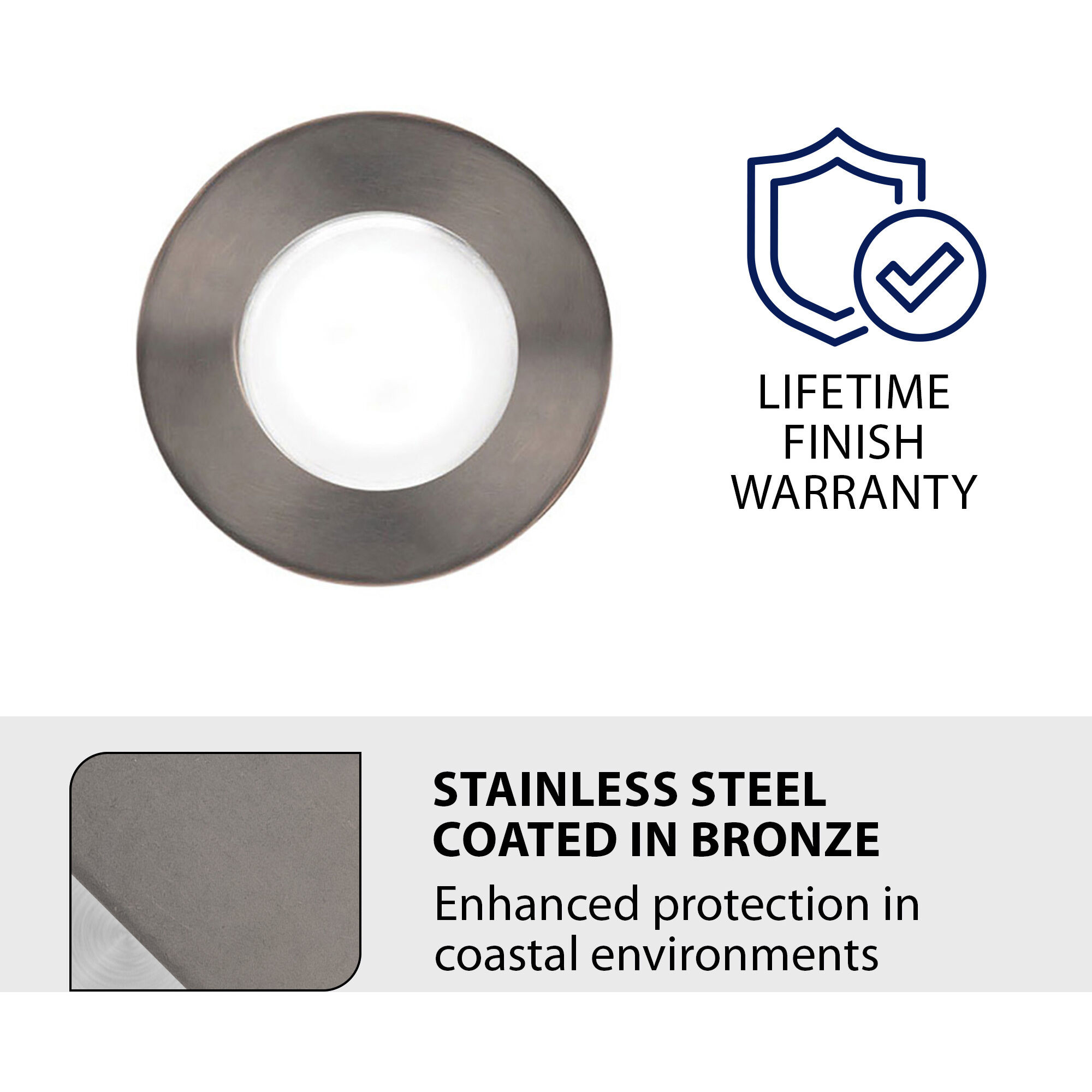 Tyler 12 4 watt Stainless Steel Coated in Bronze Path Lighting in 3000K, Bronzed Stainless Steel, WAC Landscape