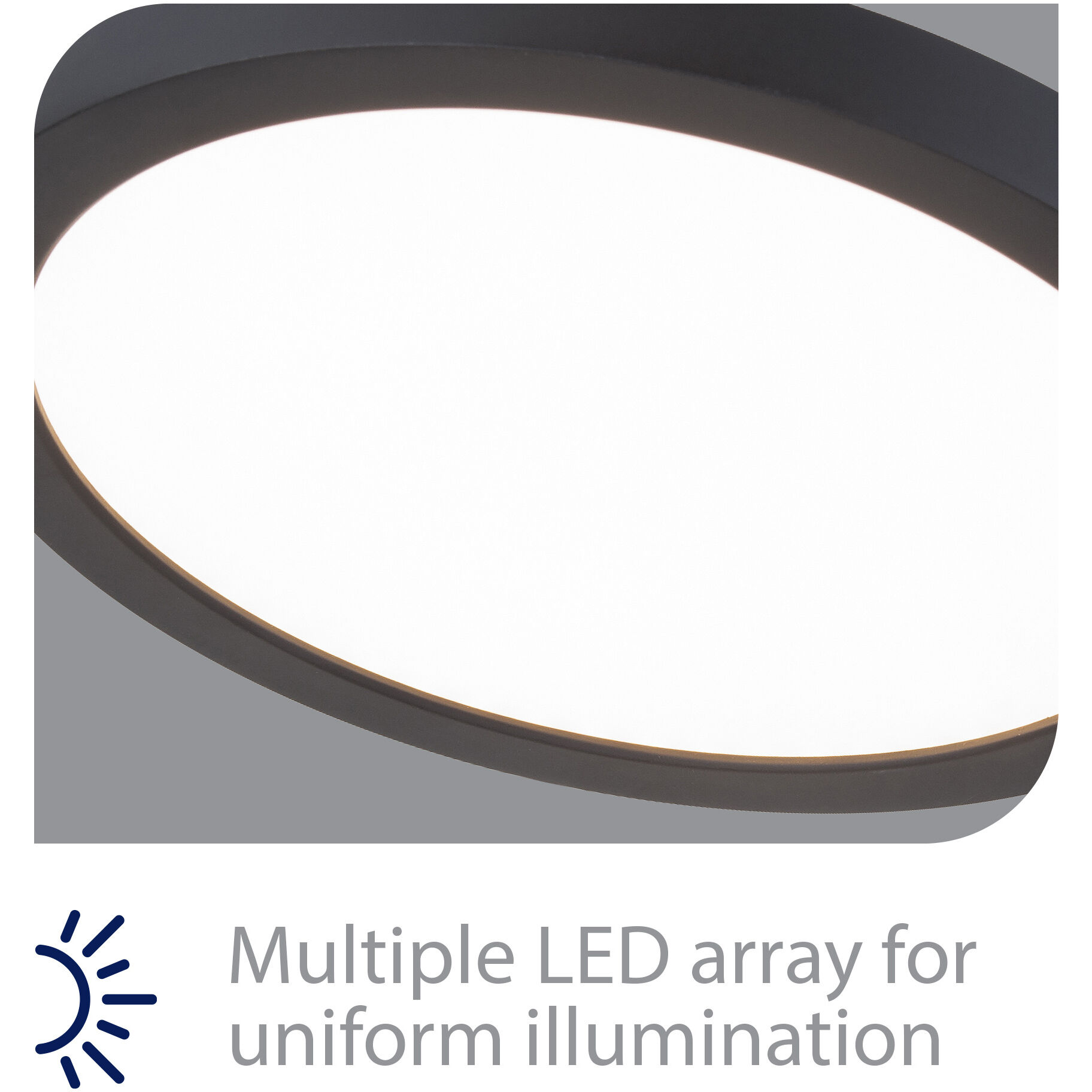 Round LED 7 inch Black Flush Mount Ceiling Light in 3500K, 1, WAC Limited