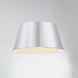 Vida LED 17.5 inch Brushed Aluminum Pendant Ceiling Light in 18in, dweLED