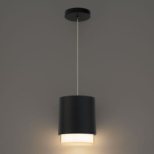 Cloak LED 6.75 inch Black Pendant Ceiling Light in 3500K, dweLED