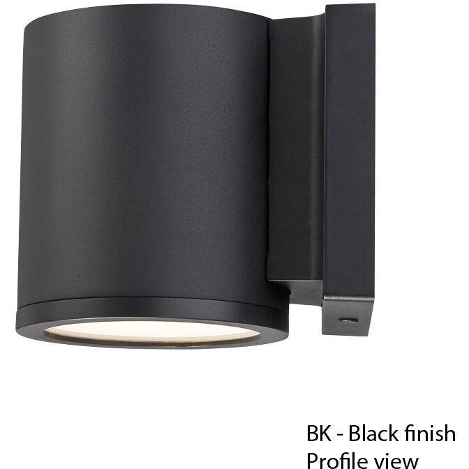 Tube LED 5 inch Black Outdoor Wall Light