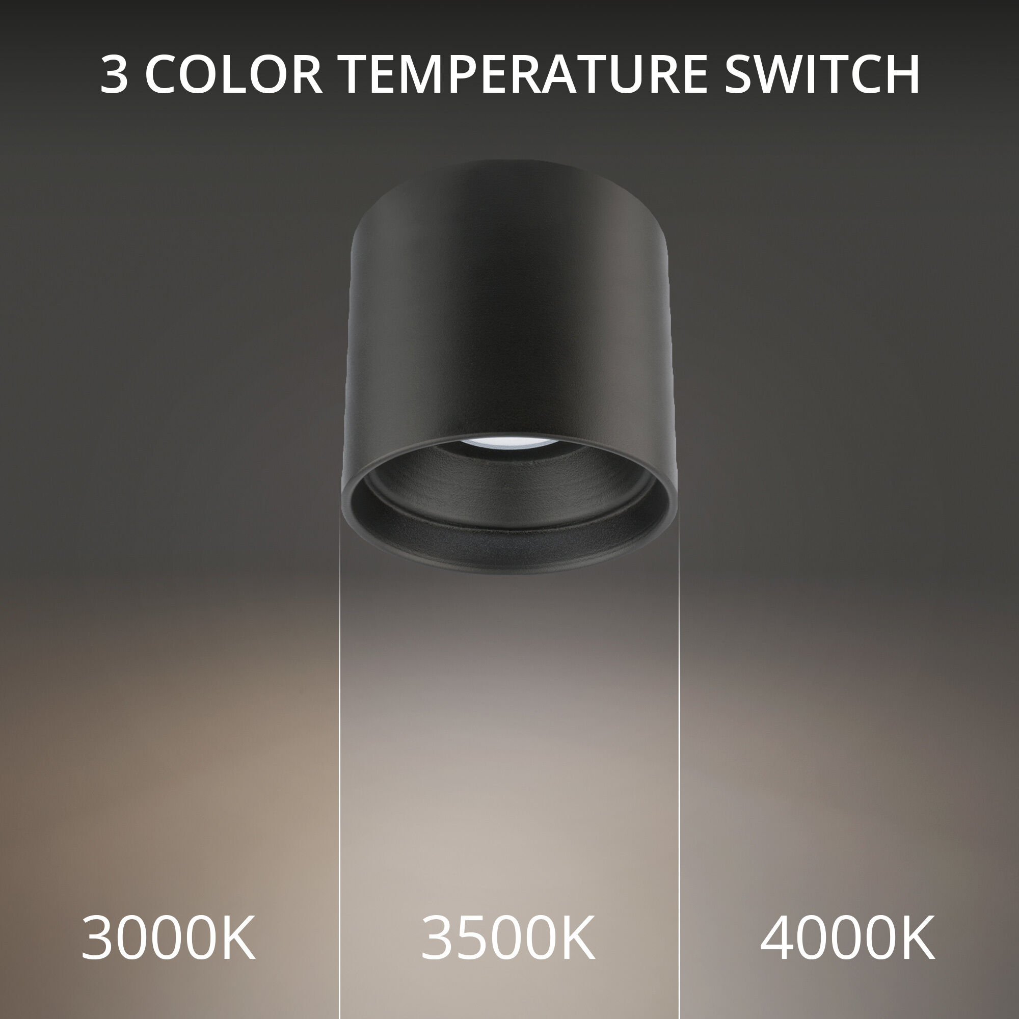 Downtown LED 5 inch Black Flush Mount Ceiling Light in 4000K, dweLED