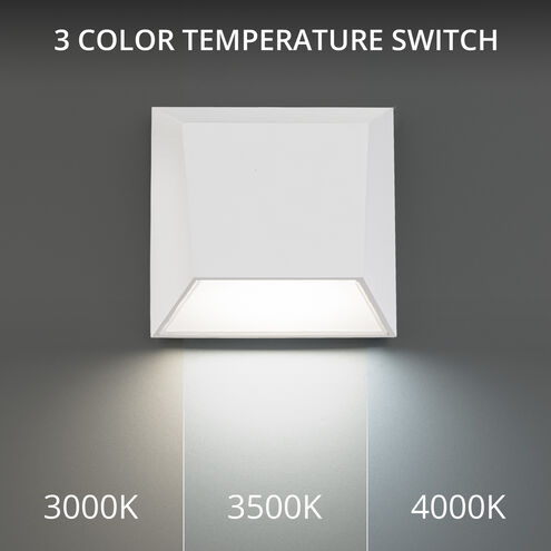 Atlantis LED 6 inch White Outdoor Wall Light in 3000K, dweLED
