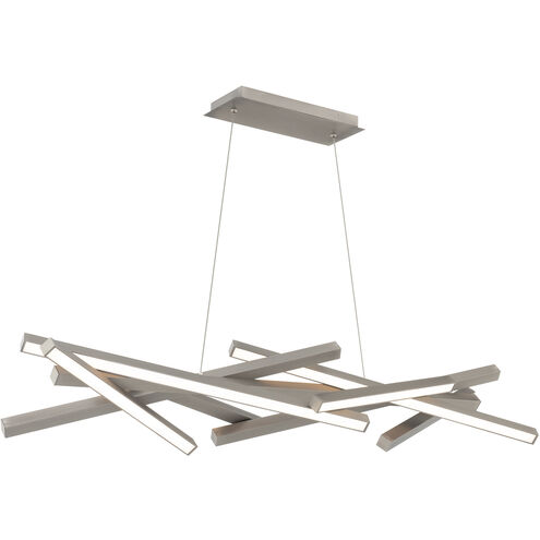 Parallax Linear Pendant Ceiling Light in Brushed Nickel, dweLED