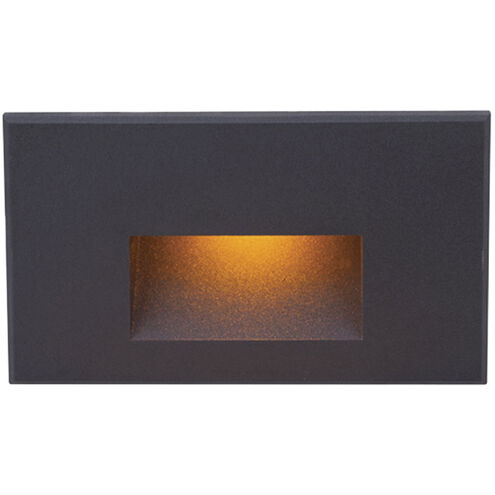 LEDme Step and Wall Lights 277 3.9 watt Black On Aluminum Step Light in Amber, LED, 6.62 inch