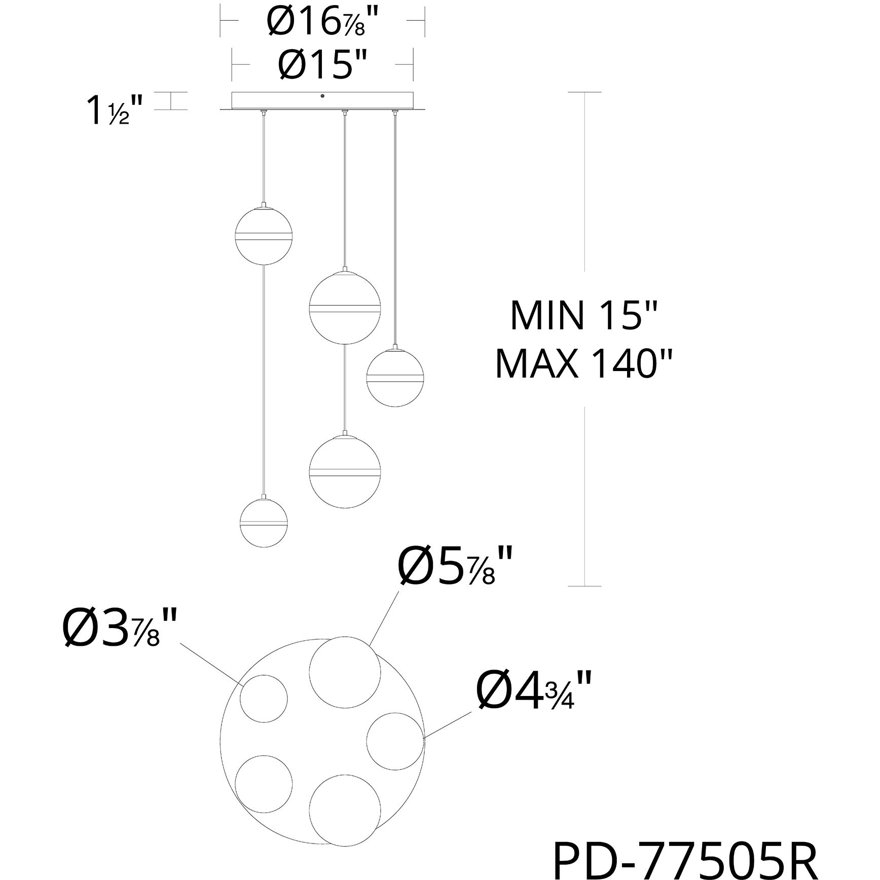 Cyllindra LED 16.8 inch Aged Brass Chandelier Ceiling Light, dweLED