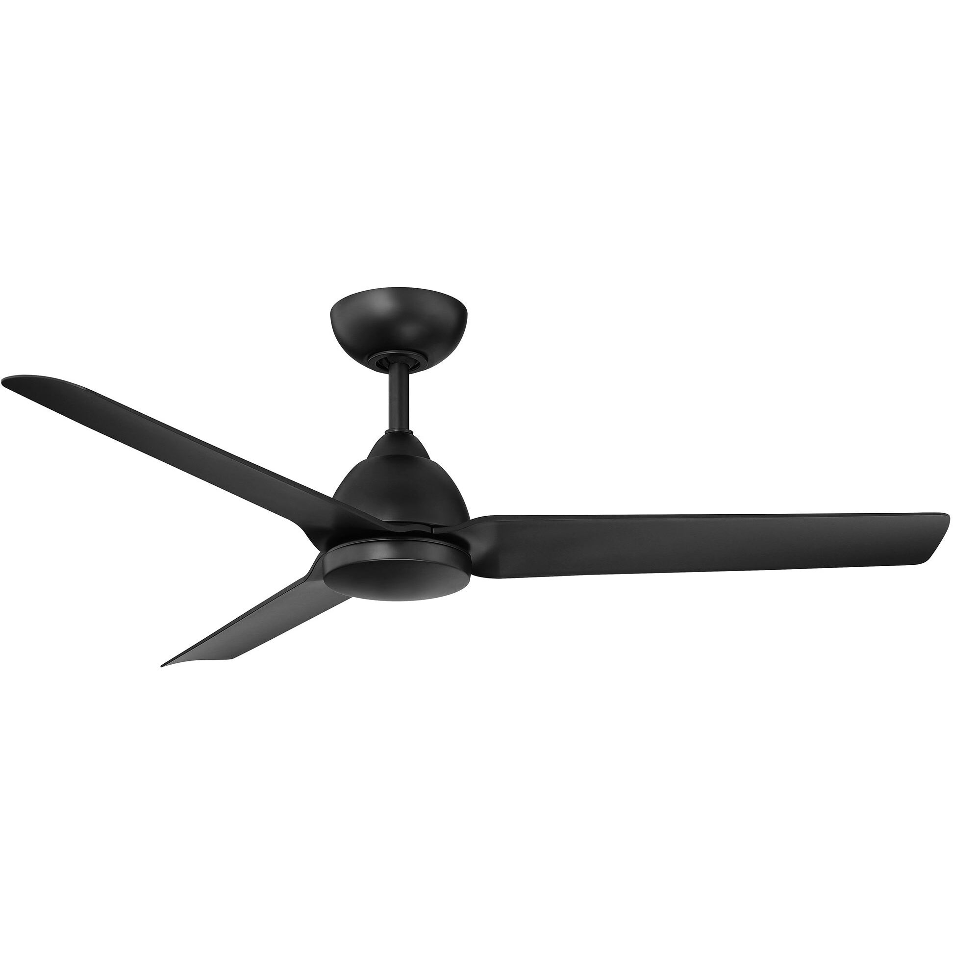 Mocha 54 inch Matte Black Downrod Ceiling Fans, Smart Fan