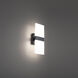 Roland 2 Light 3 inch Black ADA Wall Sconce Wall Light, dweLED
