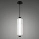 Portos LED 6 inch Black Outdoor Mini-Pendant, dweLED