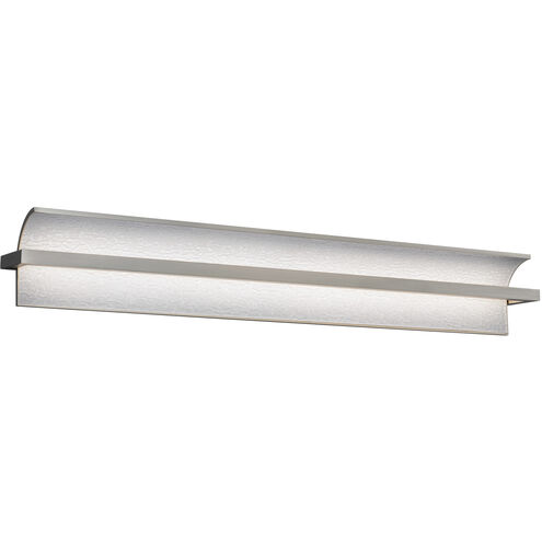 Shard LED 34 inch Brushed Nickel Bath Vanity & Wall Light in 3000K, dweLED