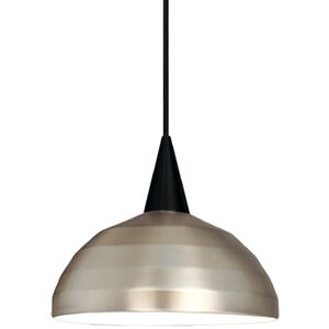 Cosmopolitan 1 Light 7 inch Black Pendant Ceiling Light in 100, Brushed Nickel, Canopy Mount PLD 