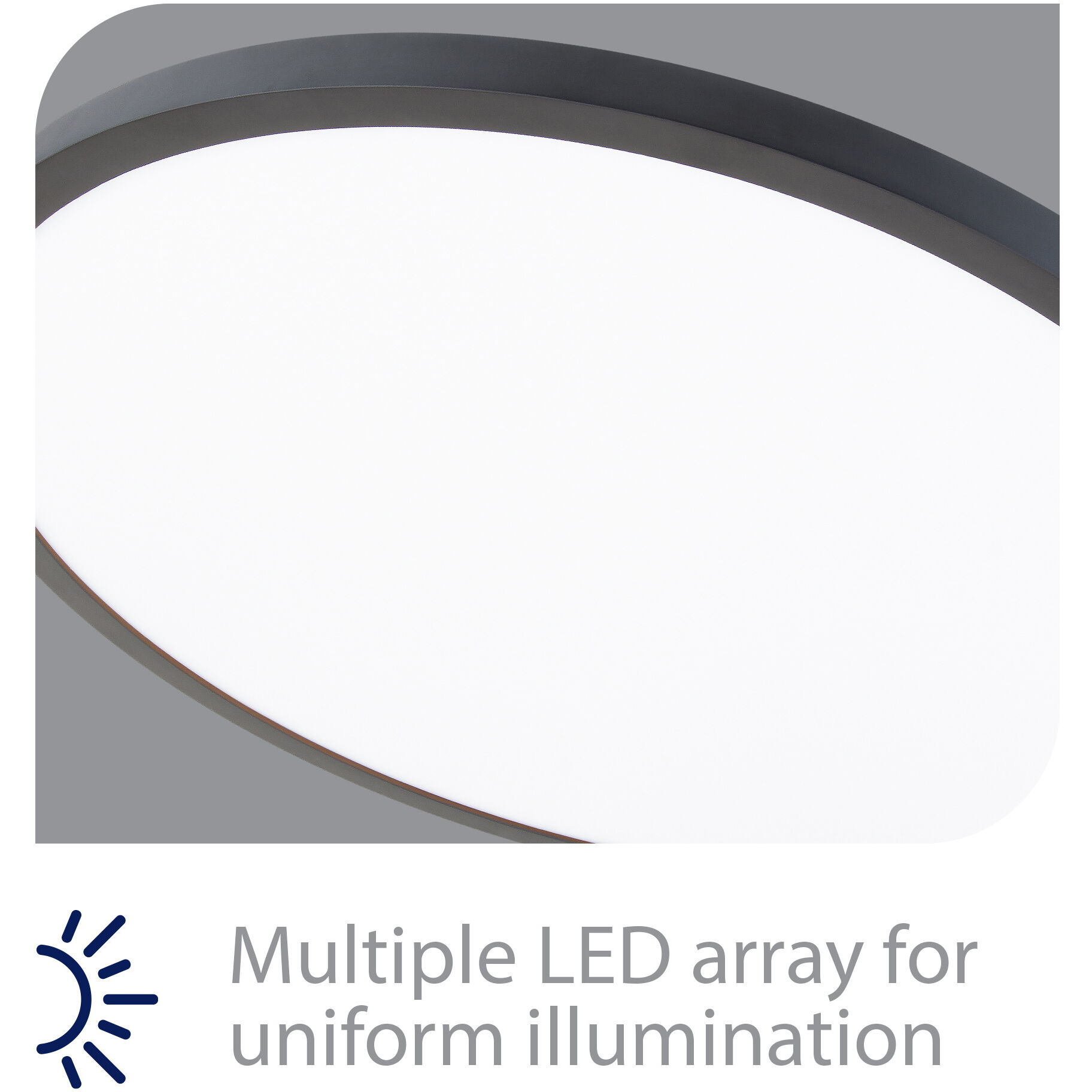 Round LED 15 inch Black Flush Mount Ceiling Light in 3500K, WAC Limited