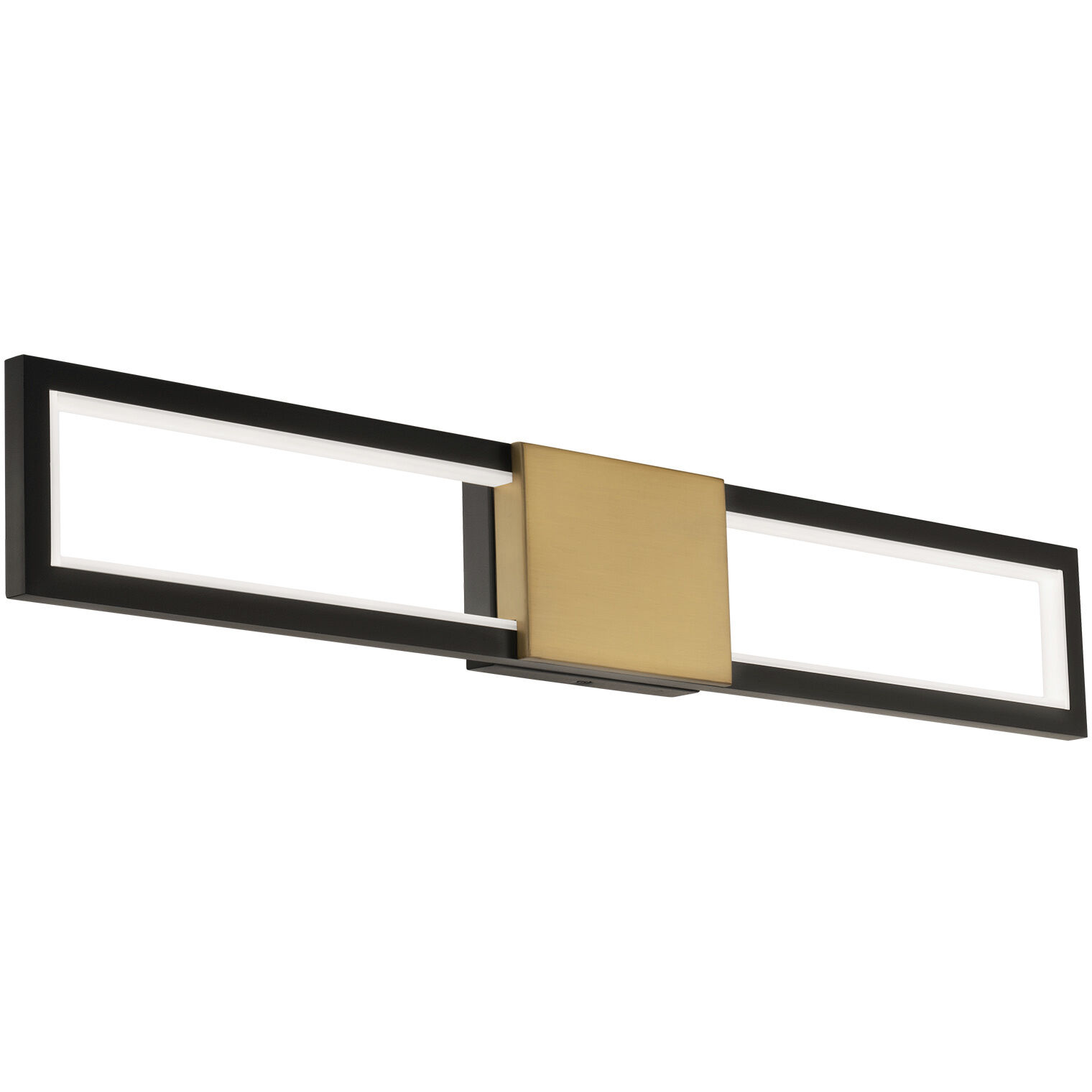 Peekaboo LED 32 inch Black Aged Brass Bath Vanity & Wall Light, dweLED