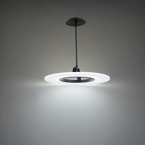 Elektron LED 28 inch Black Semi-Flush Mount Ceiling Light, dweLED