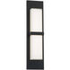 Bandeau LED 22 inch Black Outdoor Wall Light in 3500K, dweLED