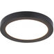 Round LED 5.25 inch Black Flush Mount Ceiling Light in 3000K