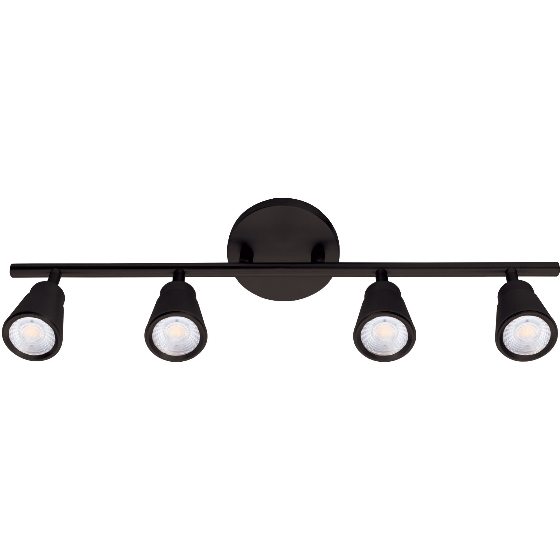 Solo 4 Light 120 Black Fixed Rail Ceiling Light, WAC Limited