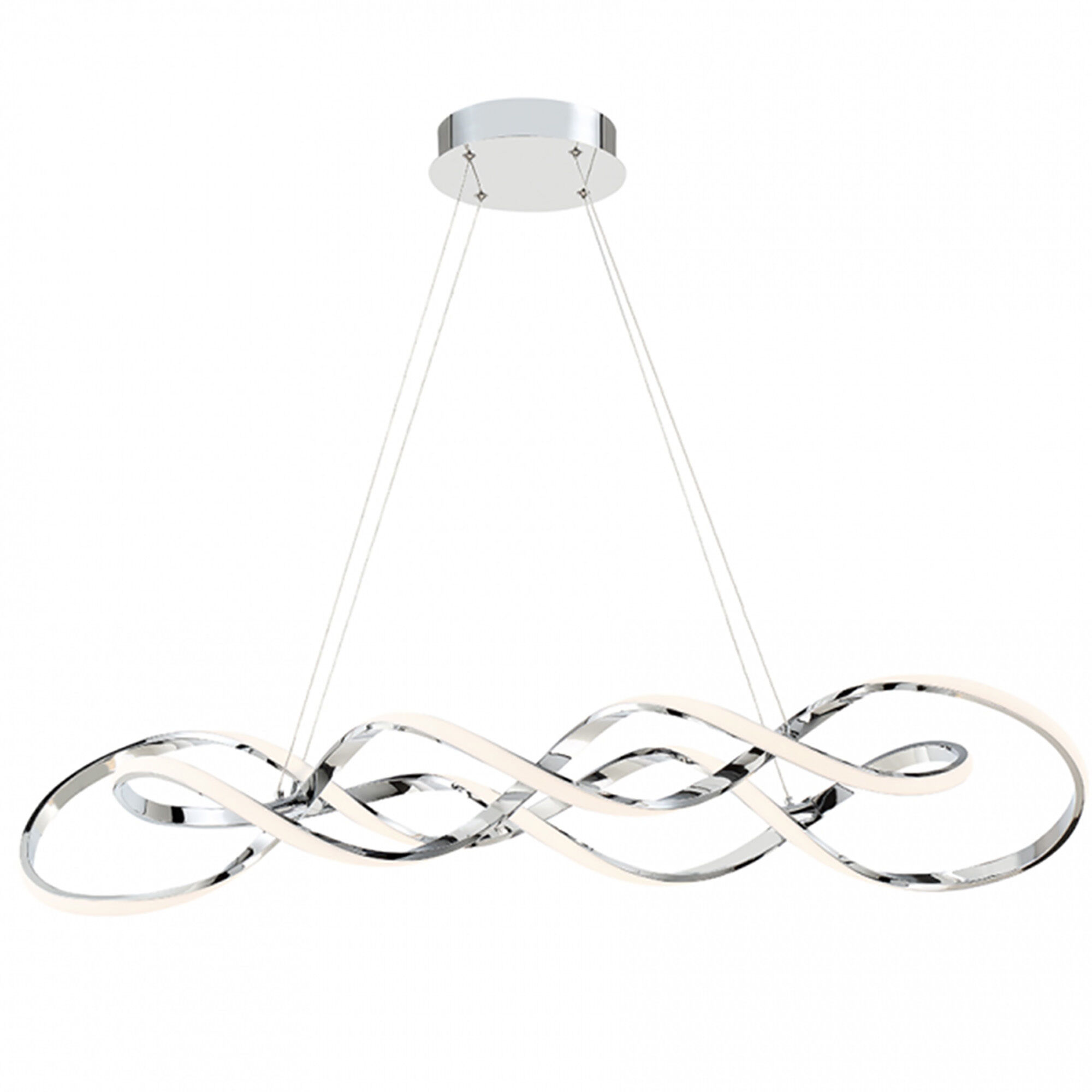 Interlace 1 Light 39 inch Black Linear Pendant Ceiling Light