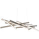 Parallax Linear Pendant Ceiling Light in Brushed Nickel, dweLED