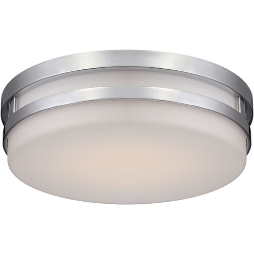 Vie LED 14 inch Chrome Flush Mount Ceiling Light in 3500K, dweLED