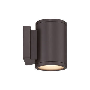 Tube LED 5 inch Bronze Outdoor Wall Light