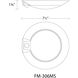 Disc LED 7.4 inch White Flush Mount Ceiling Light