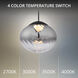 Swayzey LED 9.5 inch Powder Coated Black Mini-Pendant Ceiling Light in Black Smoke Glass, dweLED