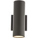 Cylinder LED 9.42 inch Bronze Outdoor Wall Light