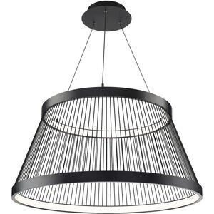 Grohle LED 31.13 inch Black Pendant Ceiling Light in 4000K, dweLED