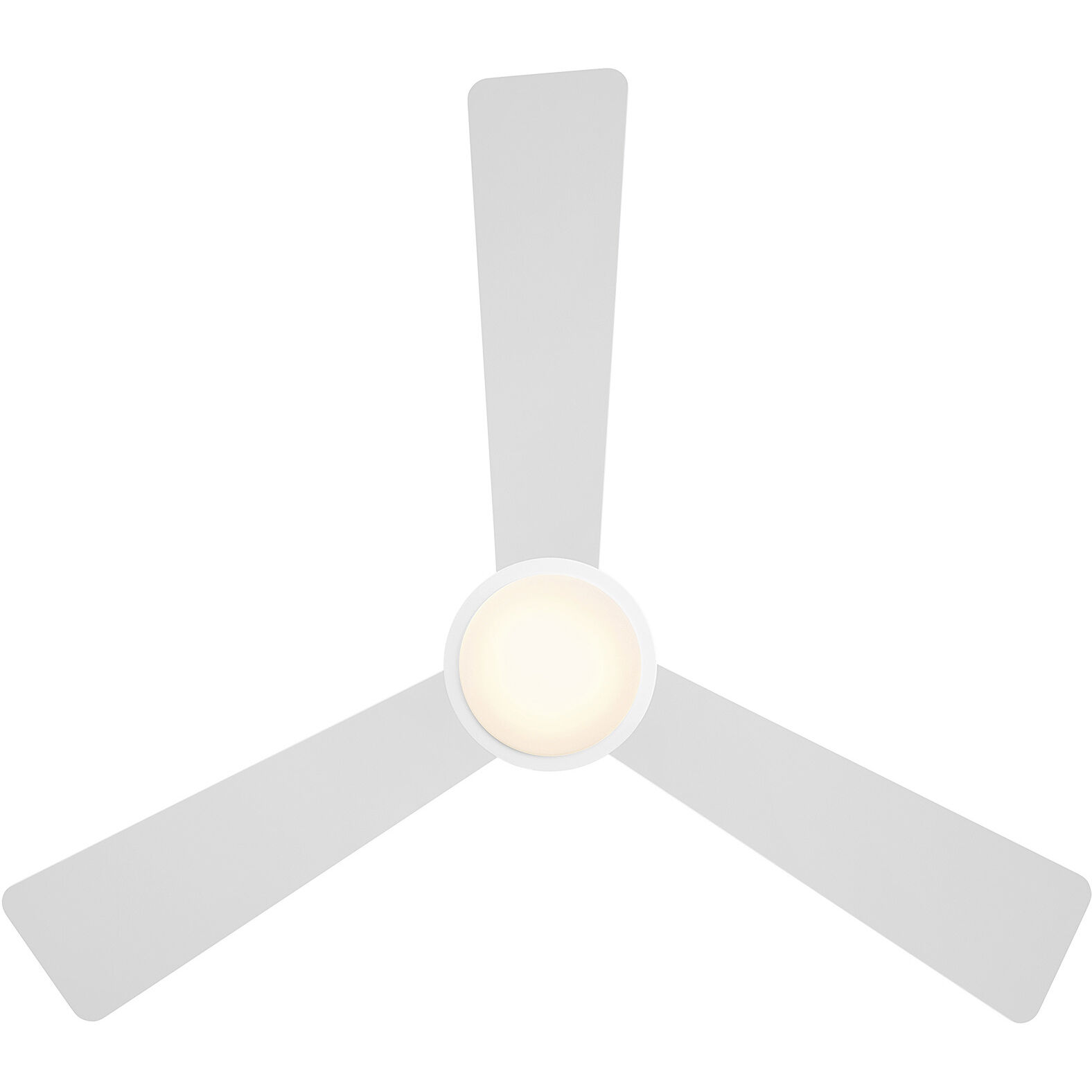 Hug 52 inch Matte White Flush Mount Ceiling Fan