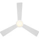 Hug 52 inch Matte White Flush Mount Ceiling Fan
