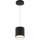 Cloak LED 6.75 inch Black Pendant Ceiling Light in 3500K, dweLED