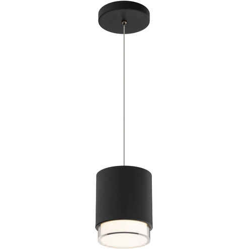 Cloak LED 6.75 inch Black Pendant Ceiling Light in 3500K, dweLED