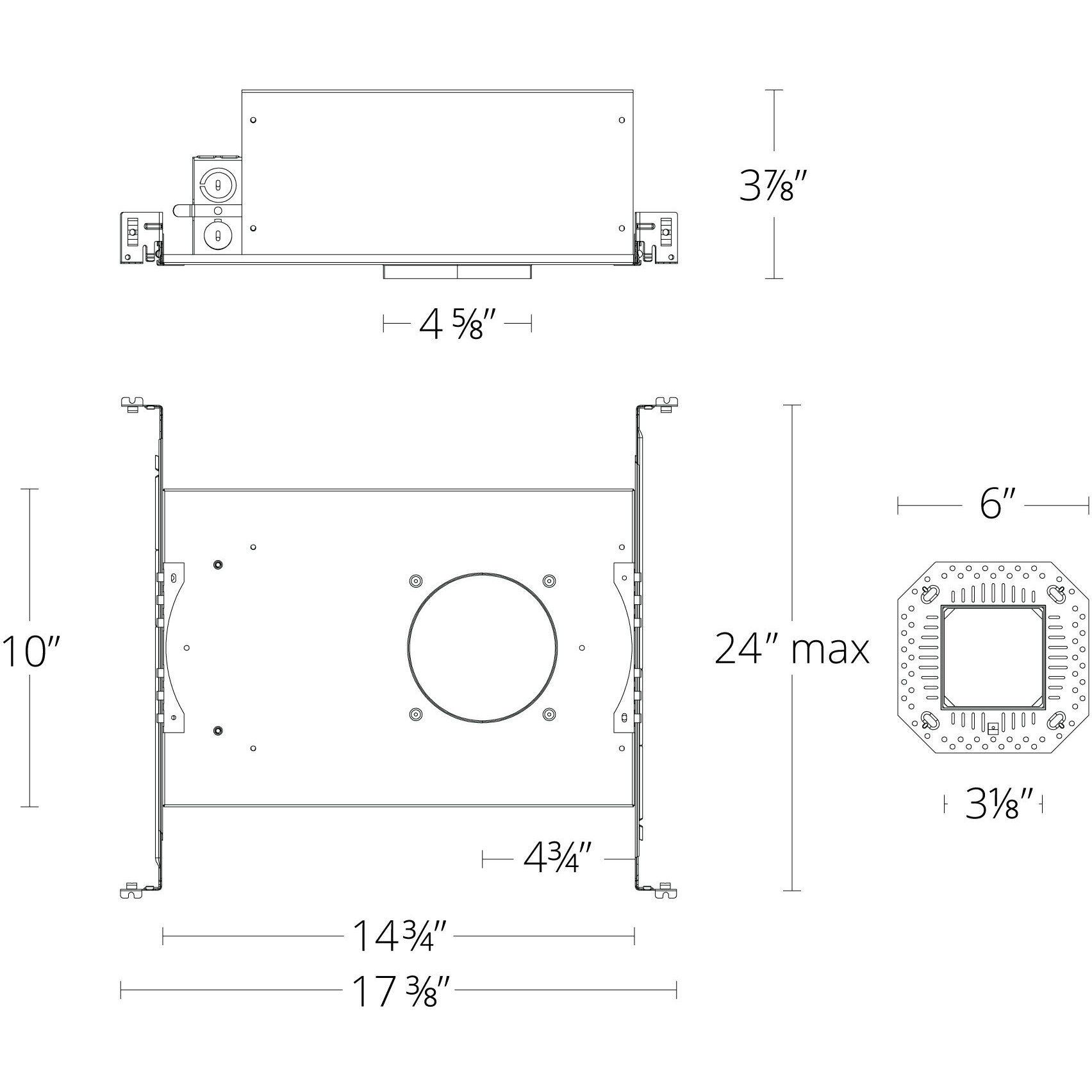 FQ Integrated LED Galvanized Steel Housing, Non-IC Housing Only