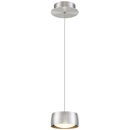 Tic Toc LED 6.38 inch Brushed Aluminum Pendant Ceiling Light, dweLED