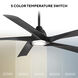 Zeke 60 inch Matte Black Ceiling Fan