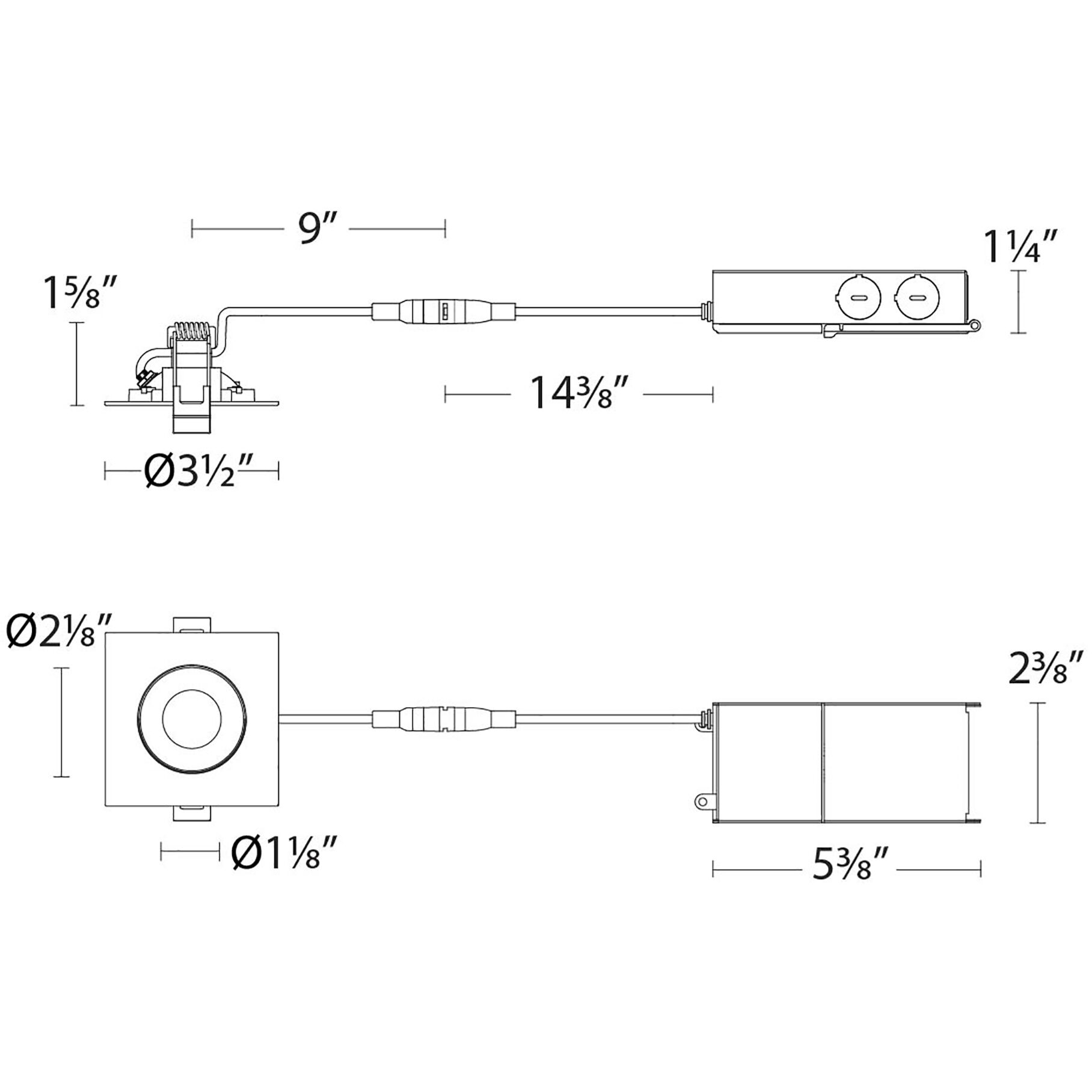 Lotos LED White Complete Kit Recessed Lighting