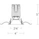 FQ Integrated LED White Recessed Trim in 1800-3000K, 2" LED