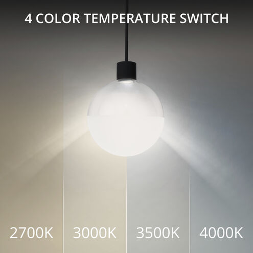 Gaze LED 12 inch Black Pendant Ceiling Light in 2700K, dweLED