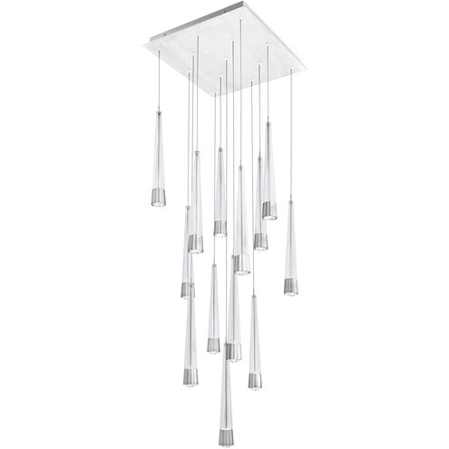 Quill LED 5 inch Chrome Multi-Light Pendant Ceiling Light, dweLED