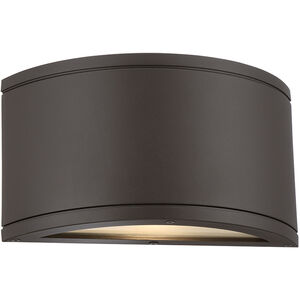 Tube LED 4 inch Bronze Outdoor Wall Light
