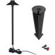 Tiki 12 6.5 watt Black Path Lighting in 2700K, Black on Aluminum, Path and Area Light, WAC Landscape