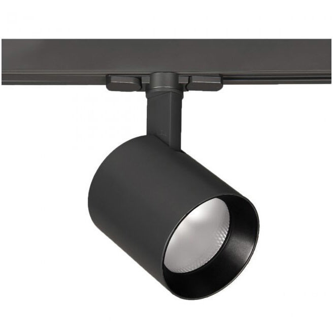 Lucio 1 Light 277 Black Track Head Ceiling Light in 85, 2700K