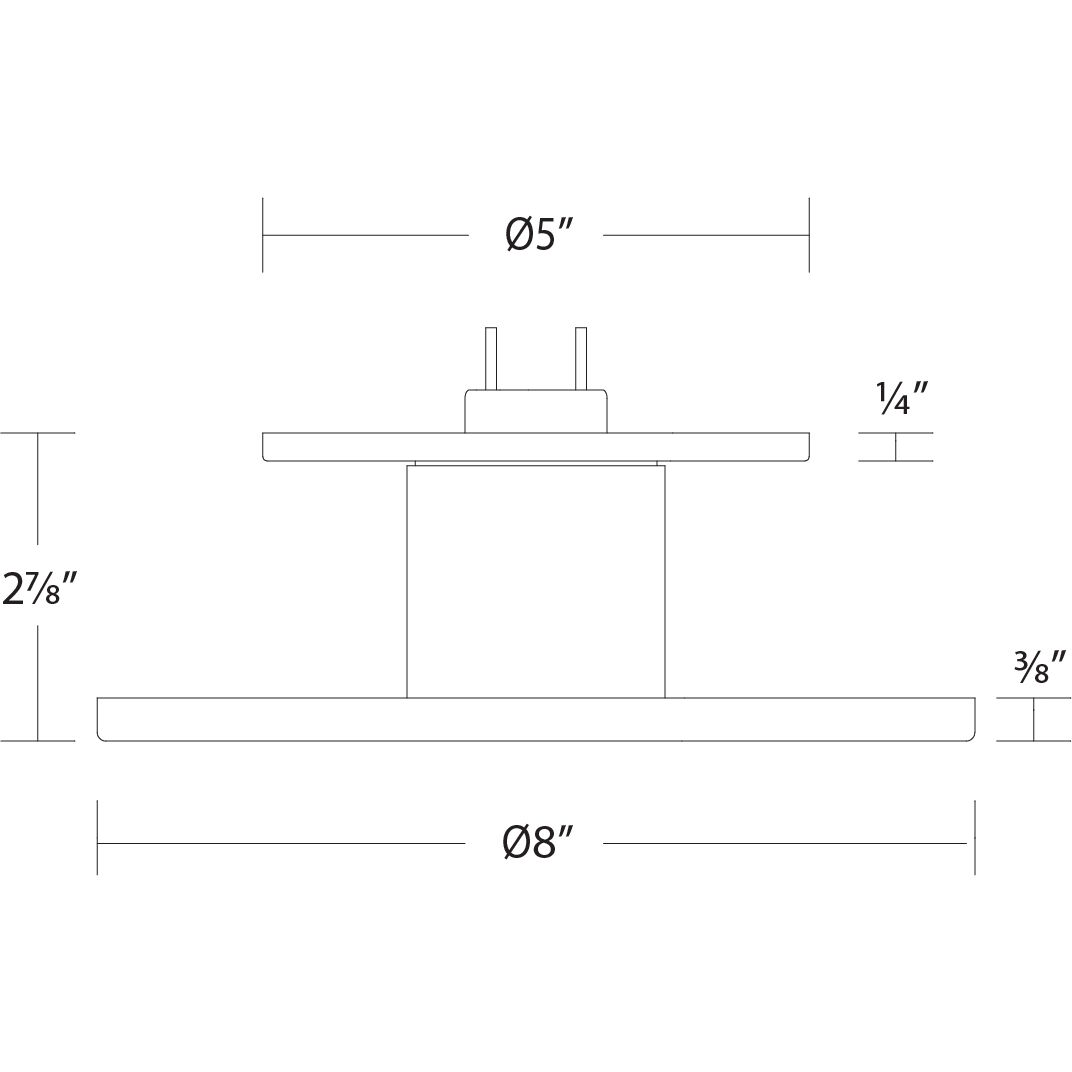 Twist-N-Lite LED 8 inch White Semi-Flush Mount Ceiling Light, WAC Limited